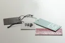 Set of hang tags with spot UV varnish, patterns and strings