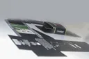 Assembled cardboard display on die-cut and creased sheets