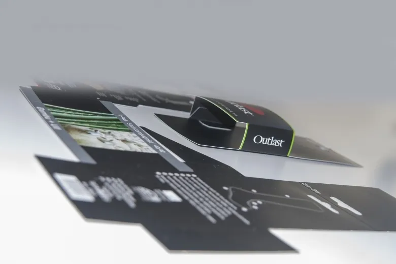 Assembled cardboard display on die-cut and creased sheets